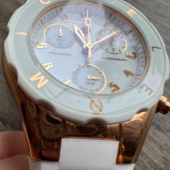 Authentic Michele Rose Gold Tahitian Jelly Bean Watch main image 8